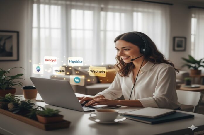 Evden çalışan müşteri temsilcisi ve home office iş