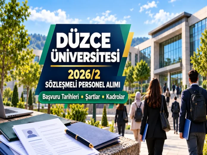 Düzce Üniversitesi 2026/2 Sözleşmeli Personel Alımı: Başvuru Tarihleri, Şartlar ve Kadrolar